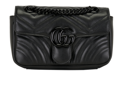 Small GG Marmont, &pound;895, Handbags, Black, Leather, Front view